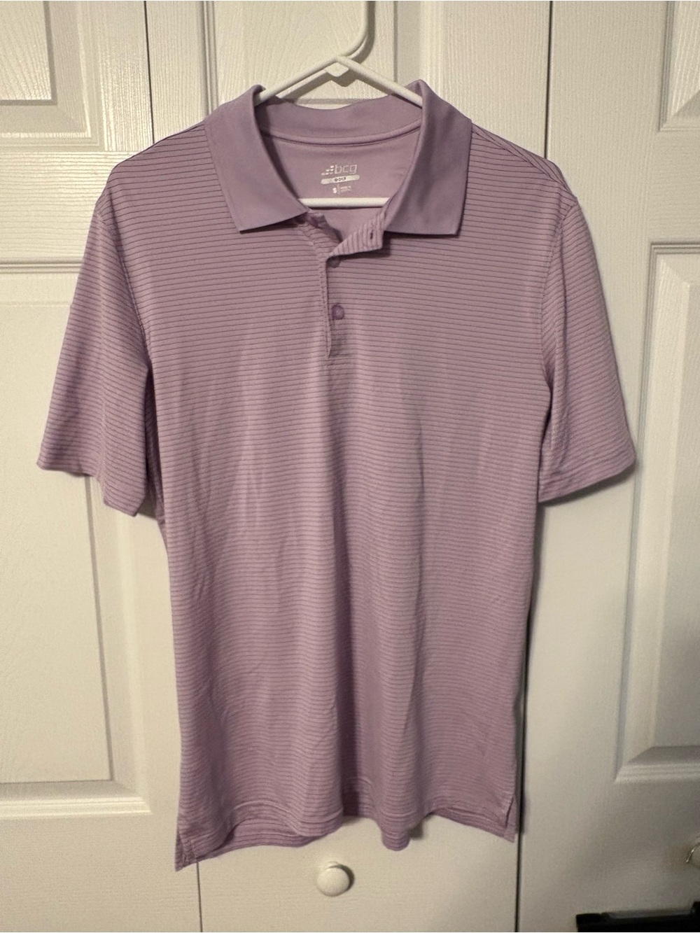 bcg Lavender Striped Men’s Polo- golf